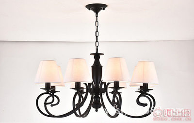 點亮家居藝術 DD680美式鄉村鐵藝吊燈，奢華與溫馨的完美融合
